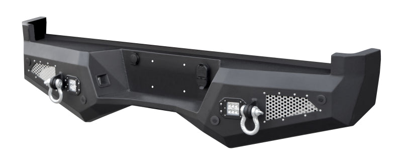 DV8 Offroad 2017+ Ford F-250/350/450 Rear Bumper with LED Backup Lights and Mesh Aluminum Grills