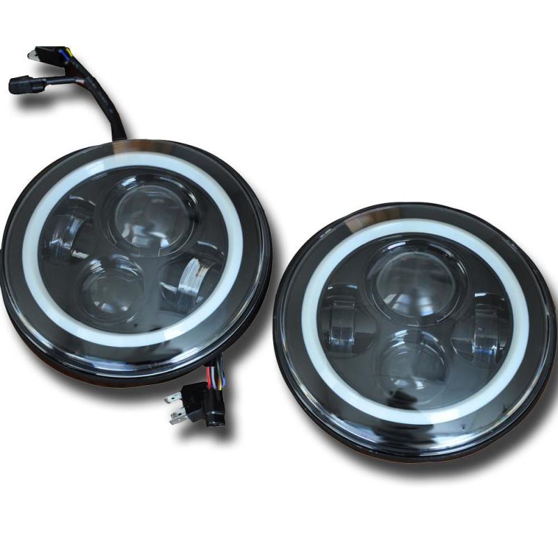 DV8 Offroad 07-18 Jeep Wrangler JK LED Projector Headlights – Bright White Light Upgrade