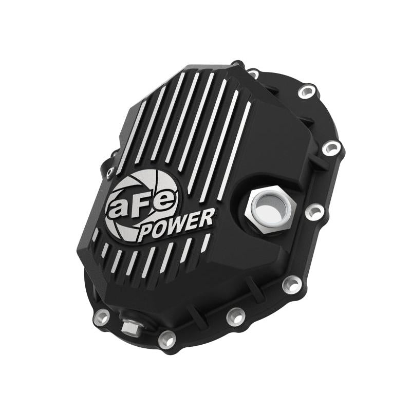 AFE Power 11-18 GM 2500-3500 AAM 9.25 Axle Front Differential Cover Black Machined Street Series-SR1 Performance