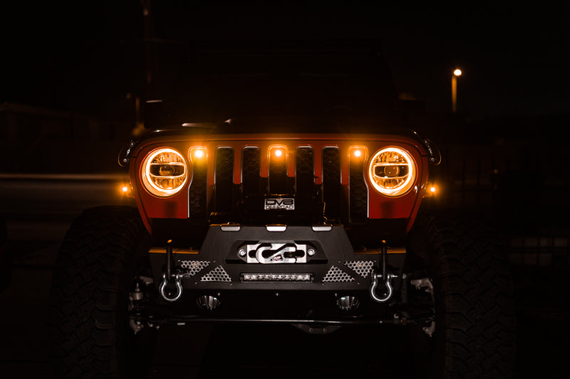 DV8 Offroad 2018+ Jeep JL Grill Amber Marker Lights - High-Powered LED Accent Lights for Offroad Visibility
