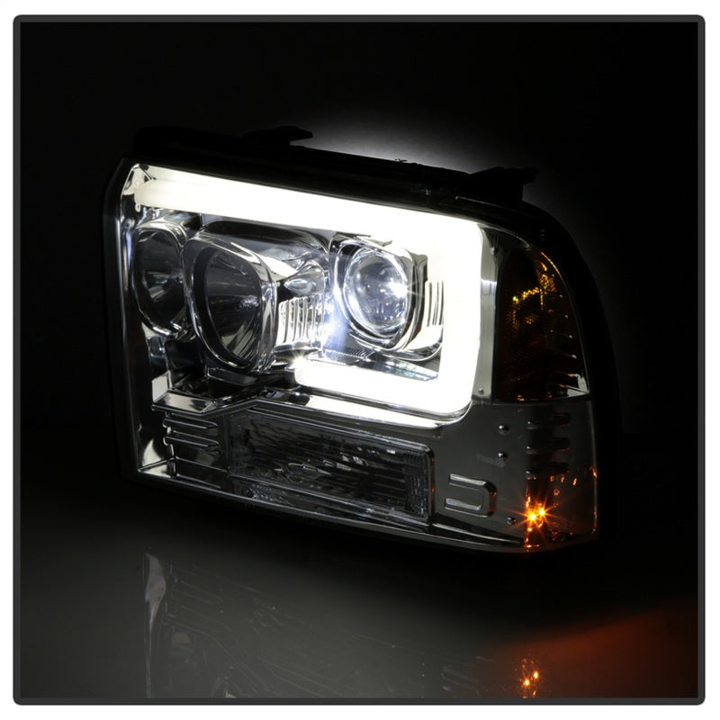 Spyder Platinum Ford F250/350/450 05-07 High-Power LED Module Proj. Headlights-Chrome (PRO-YD-FS05V2-SR1 Performance