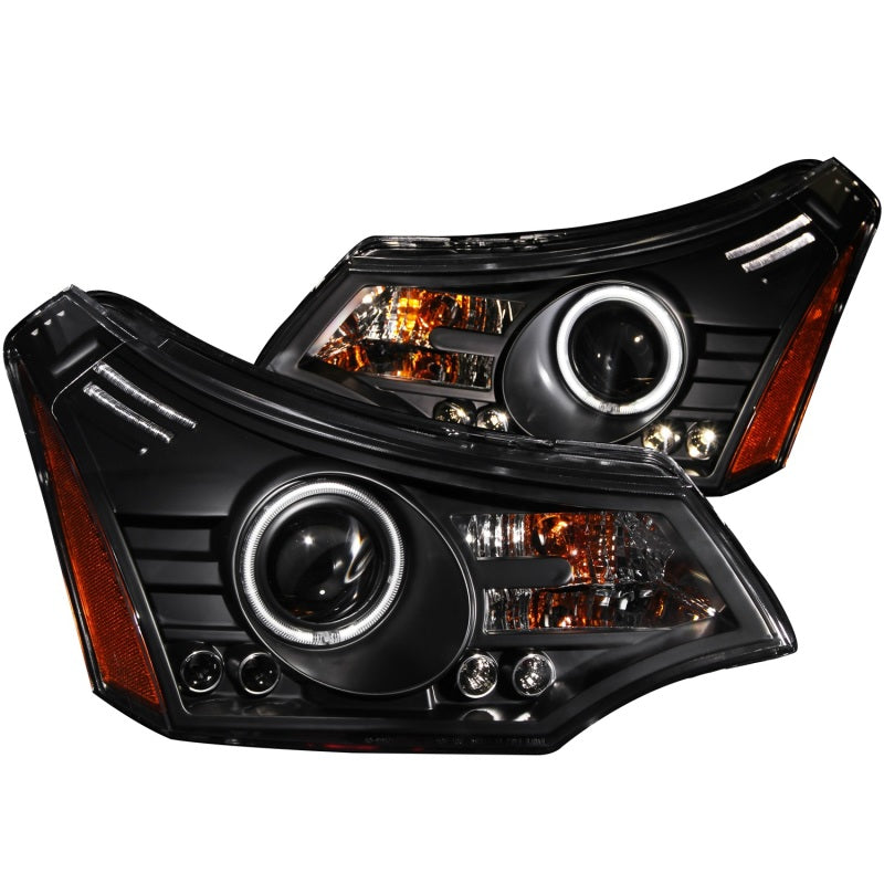 ANZO 2008-2011 Ford Focus Projector Headlights Black-SR1 Performance