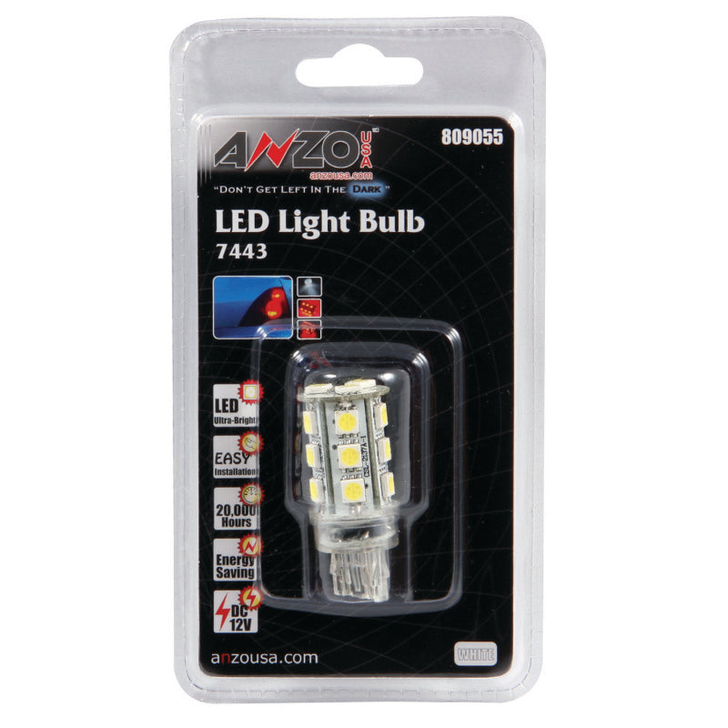 ANZO LED Bulbs Universal 7444 White - 18 LEDs 1 3/4in Tall-SR1 Performance