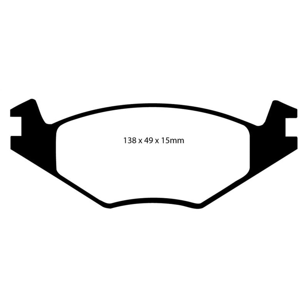 EBC Redstuff Ceramic Low Dust Front Brake Pads for 1990-1993 Volkswagen Cabriolet