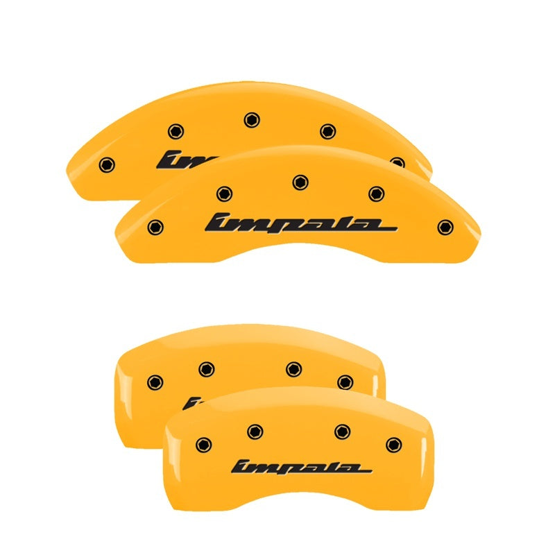 MGP 4 Caliper Covers Engraved Front & Rear Gen 5/Camaro Black finish silver-SR1 Performance
