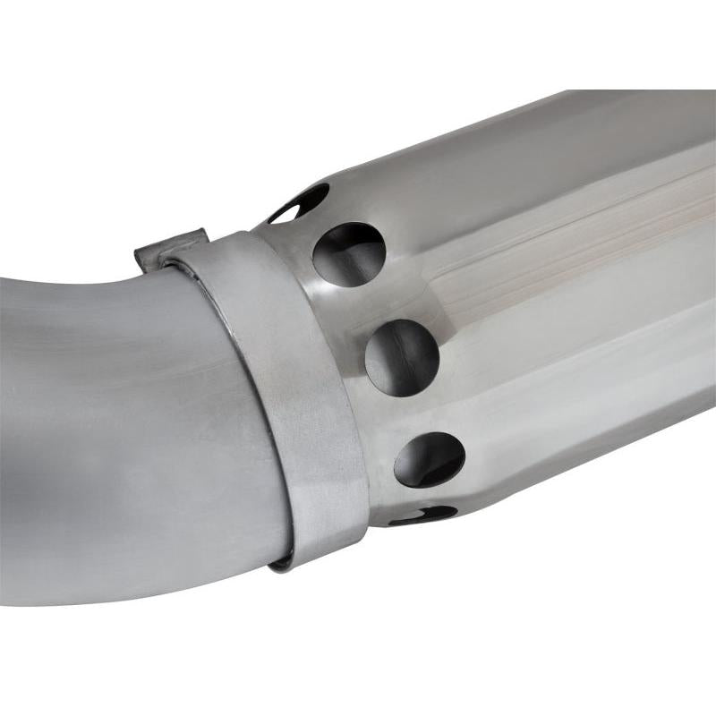 aFe Atlas Exhaust 5in DPF-Back Aluminized Steel w/ Polished Tips 16-17 GM Diesel Truck V8-6.6L (td)-SR1 Performance