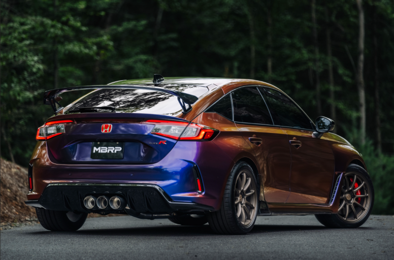 MBRP 23-24 Honda Civic Type R 2.0L T304 SS 3in Cat-Back Exhaust Triple Center Outlet w/ Carbon Tips-SR1 Performance