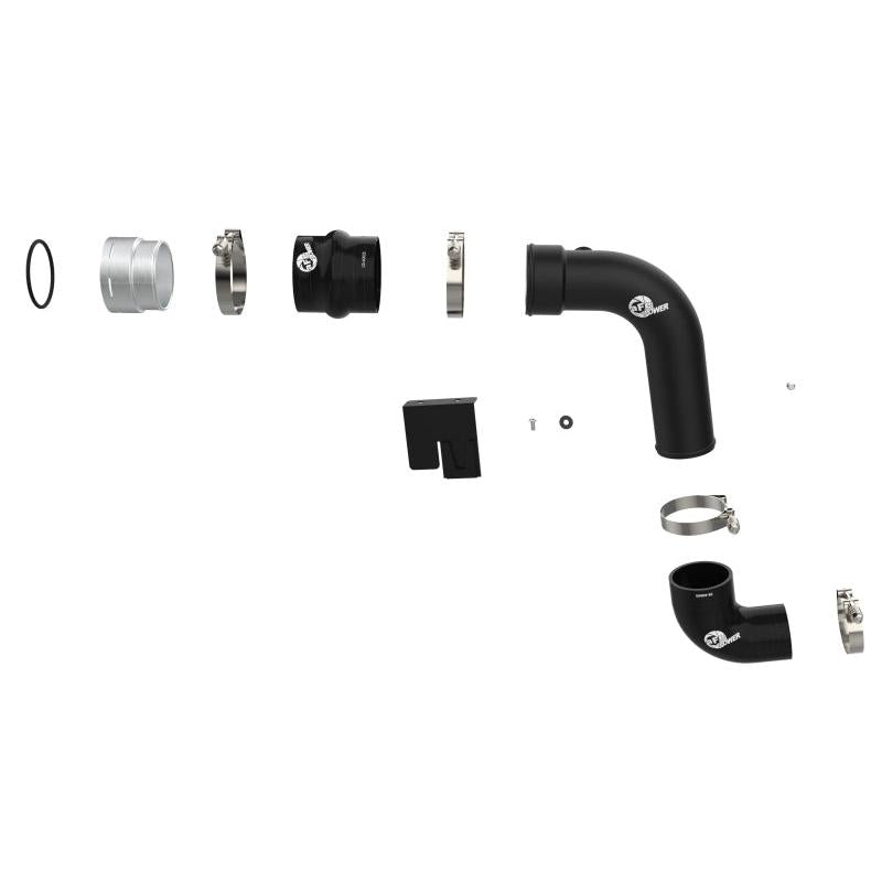 aFe 23-24 Ford F250/F350 Super Duty V8-6.7L BladeRunner 3 In. Aluminum Cold Charge Pipe- BLK-SR1 Performance