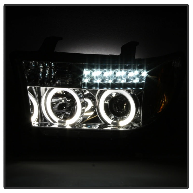 Spyder Toyota Tundra 07-13 Projector Headlights LED Halo LED Chrm PRO-YD-TTU07-HL-C-SR1 Performance