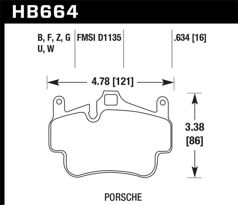 Hawk 06-14 Porsche Cayman Rear HPS 5.0 Brake Pads-SR1 Performance
