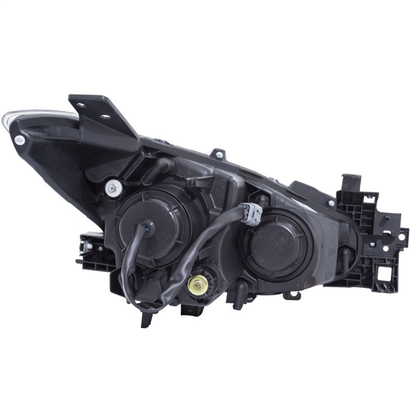 ANZO Projector Headlights With Halo Black w/Amber 14-17 Mazda 3-SR1 Performance