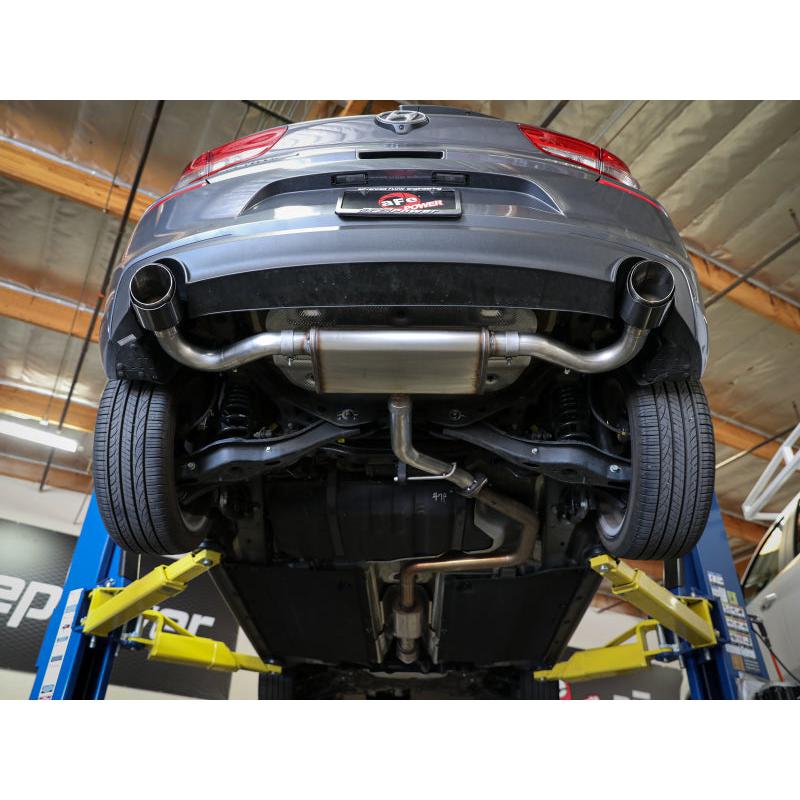 aFe Takeda 2.5in 409 SS Axle-Back Exhaust System Carbon Fiber 18-20 Hyundai Elantra GT L4-1.6L(t)-SR1 Performance