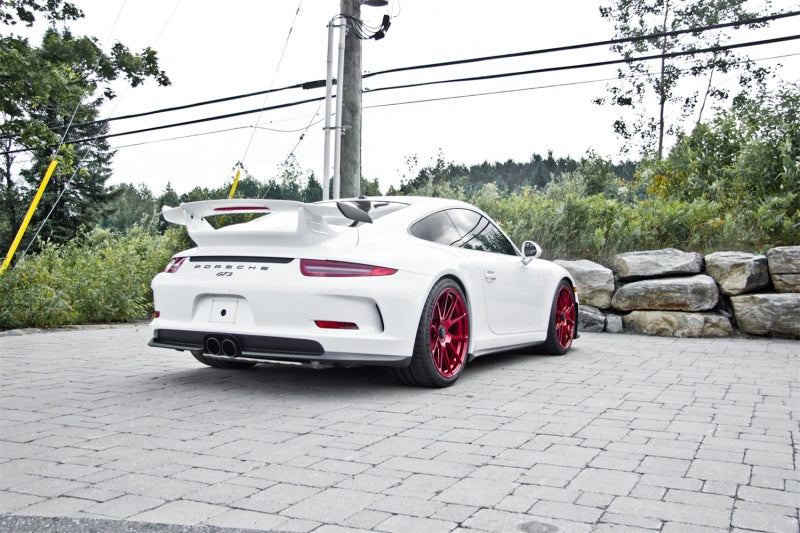 MBRP 14-19 Porsche GT3/GT3RS 3in Center Muffler Bypass 4in Tips - Black Coated-SR1 Performance