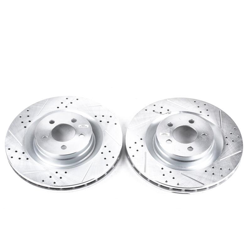 Power Stop 05-10 Chrysler 300 Front Evolution Drilled & Slotted Rotors - Pair-SR1 Performance