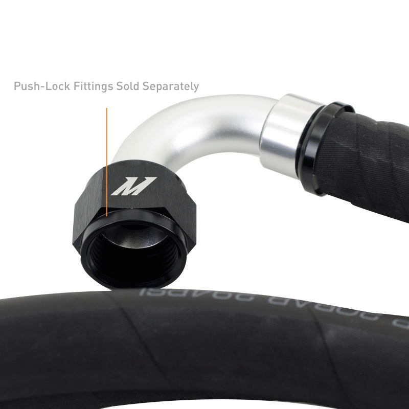 Mishimoto Push Lock Hose, Black, -12AN, 120in Length-SR1 Performance