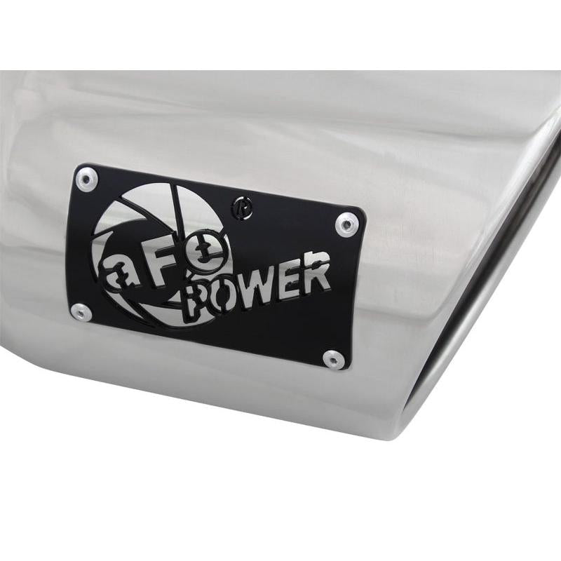 aFe MACH Force-XP 304 SS Right Side Single Wall Polished Exhaust Tip 4in Inlet x 6in Outlet x 12in L-SR1 Performance
