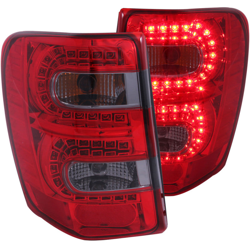ANZO 1999-2004 Jeep Grand Cherokee LED Taillights Red/Smoke-SR1 Performance
