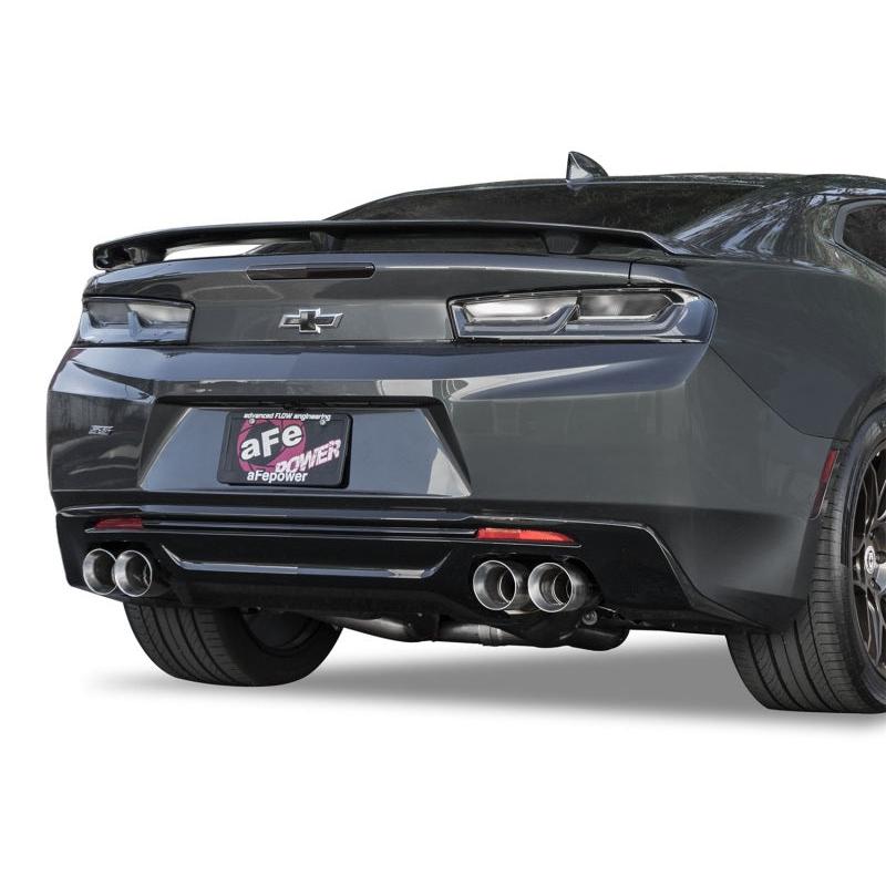 aFe MACHForce XP 3in 304 SS Axle-Back Dual Exhaust (NPP) w/ Polished Tips 16-17 Camaro SS V8-6.2L-SR1 Performance
