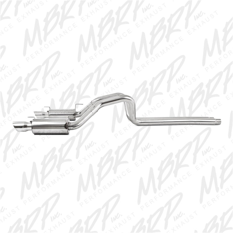 MBRP 05-09 Ford Shelby GT500 / GT Dual Split Rear Street Version 4in Tips T409 Exhaust System-SR1 Performance