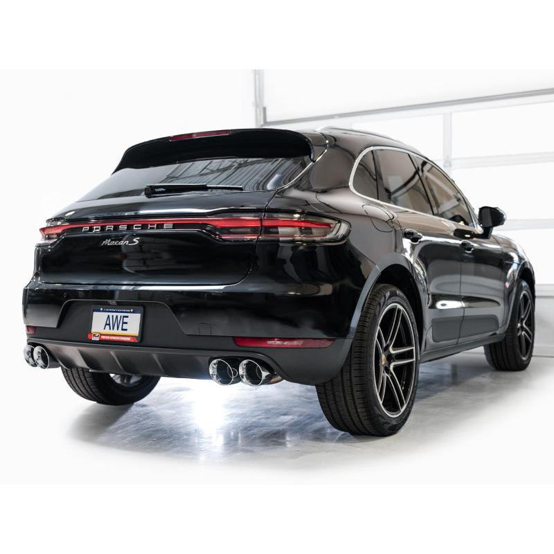 AWE Tuning 19-21 Porsche Macan 3.0T/2.9TT Touring Edition Catback Exhaust w/ Chrome Silver Tips-SR1 Performance