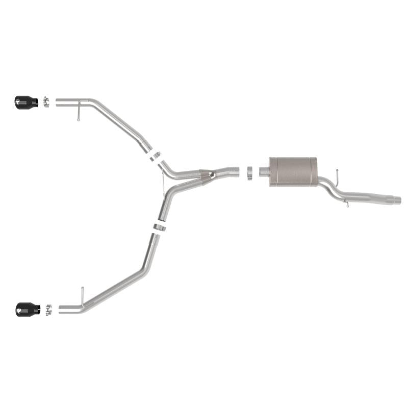 afe MACH Force-Xp 13-16 Audi Allroad L4 SS Axle-Back Exhaust w/ Black Tips-SR1 Performance