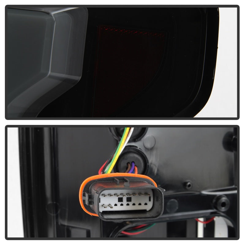 Spyder 15-17 Ford F-150 LED Tail Lights (w/Blind Spot) - Black Smoke (ALT-YD-FF15015BS-LBLED-BSM)-SR1 Performance