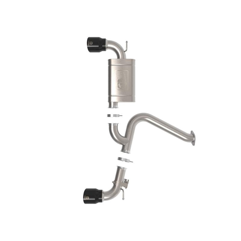 aFe 22-23 Hyundai Kona N L4 2.0L (t) Takeda 3in SS Axle-Back Exhaust System w/ Black Tips-SR1 Performance