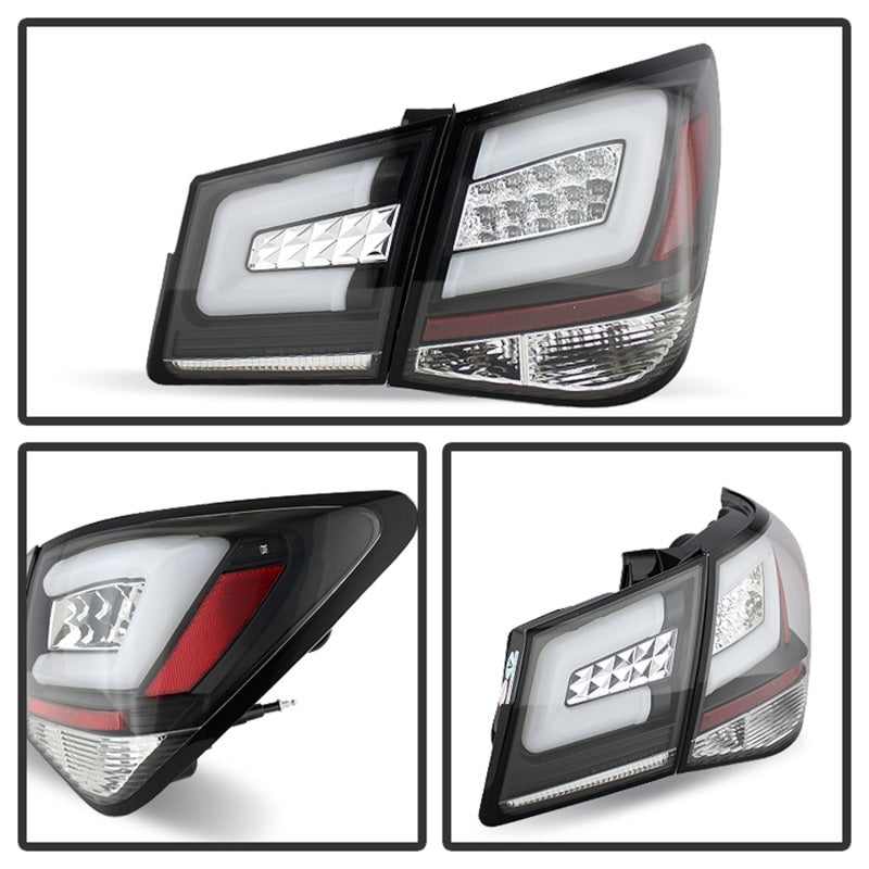 Spyder Chevy Cruze 2011-2014 Light Bar LED Tail Lights Black ALT-YD-CCRZ11-LBLED-BK-SR1 Performance