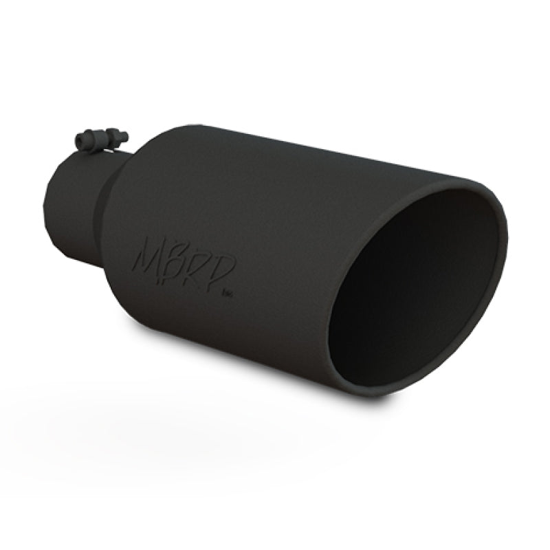 MBRP Universal Exhaust Tip 7in O.D. Rolled End 4in Inlet 18in Length - Black-SR1 Performance