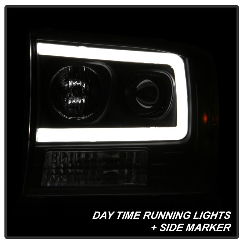 Spyder 99-04 Ford F250 Super Duty Projector Headlights - Light Bar - Black PRO-YD-FF25099V2-LB-BK-SR1 Performance