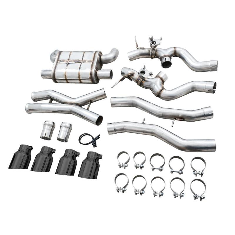 AWE SwitchPath Catback Exhaust for BMW G8X M3/M4 - Diamond Black Tips-SR1 Performance