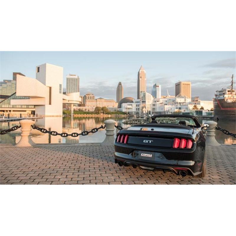 Corsa 2015-2017 Ford Mustang GT Convertible 5.0L V8 Black Xtreme Dual Rear Exit Exhaust-SR1 Performance