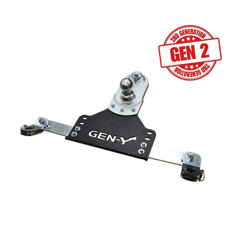 GEN-Y Hitch GoosePuck GEN II 5-inch Offset Ball Mount for GM Short & Long Bed Trucks with Safety Chain Anchors