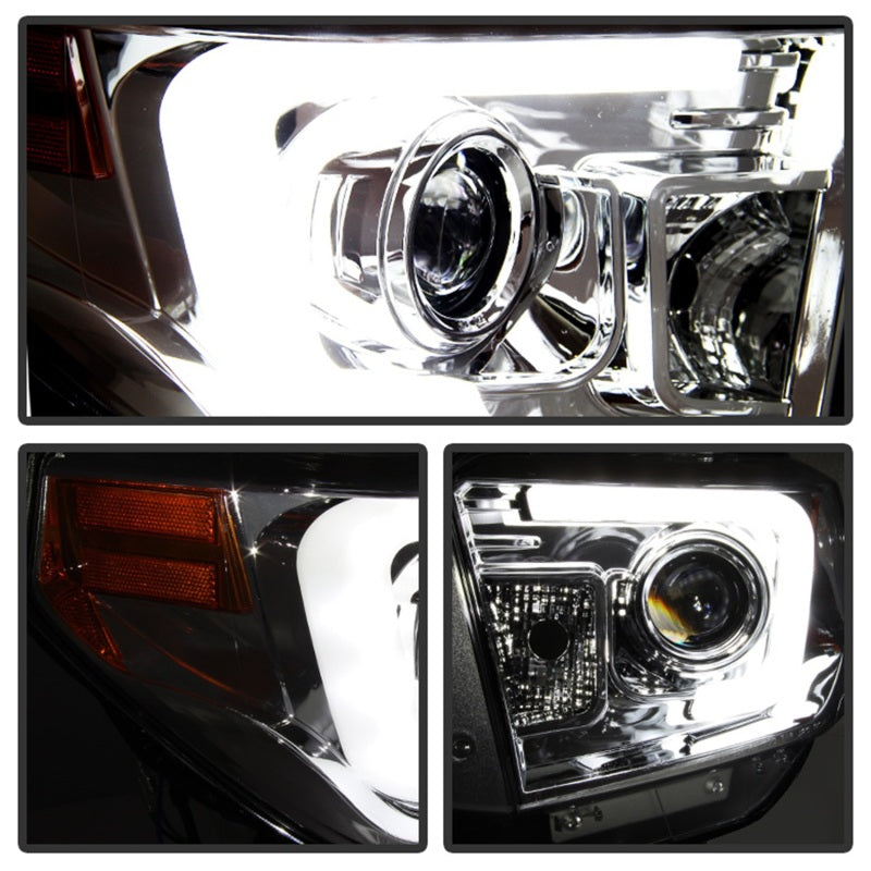 Spyder Toyota Tundra 2014-2016 Projector Headlights Light Bar DRL Chrome PRO-YD-TTU14-DRL-C-SR1 Performance