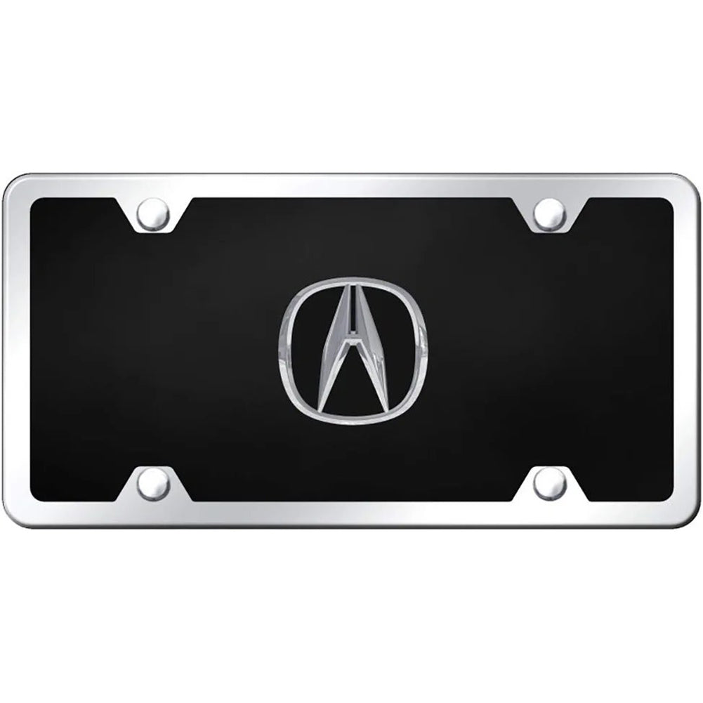 Acura License Plate Black Acrylic with Chrome Frame Kit-SR1 Performance