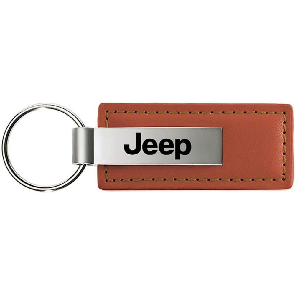 Jeep Key Chain - Brown Leather-SR1 Performance