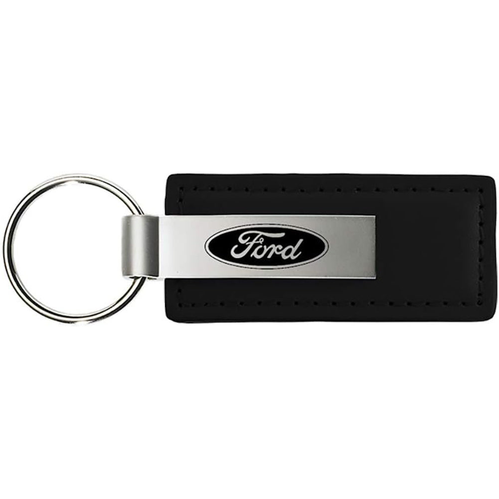 Ford Leather Key Chain - Black-SR1 Performance