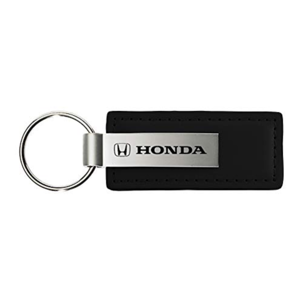 Honda Key Chain - Black Leather-SR1 Performance