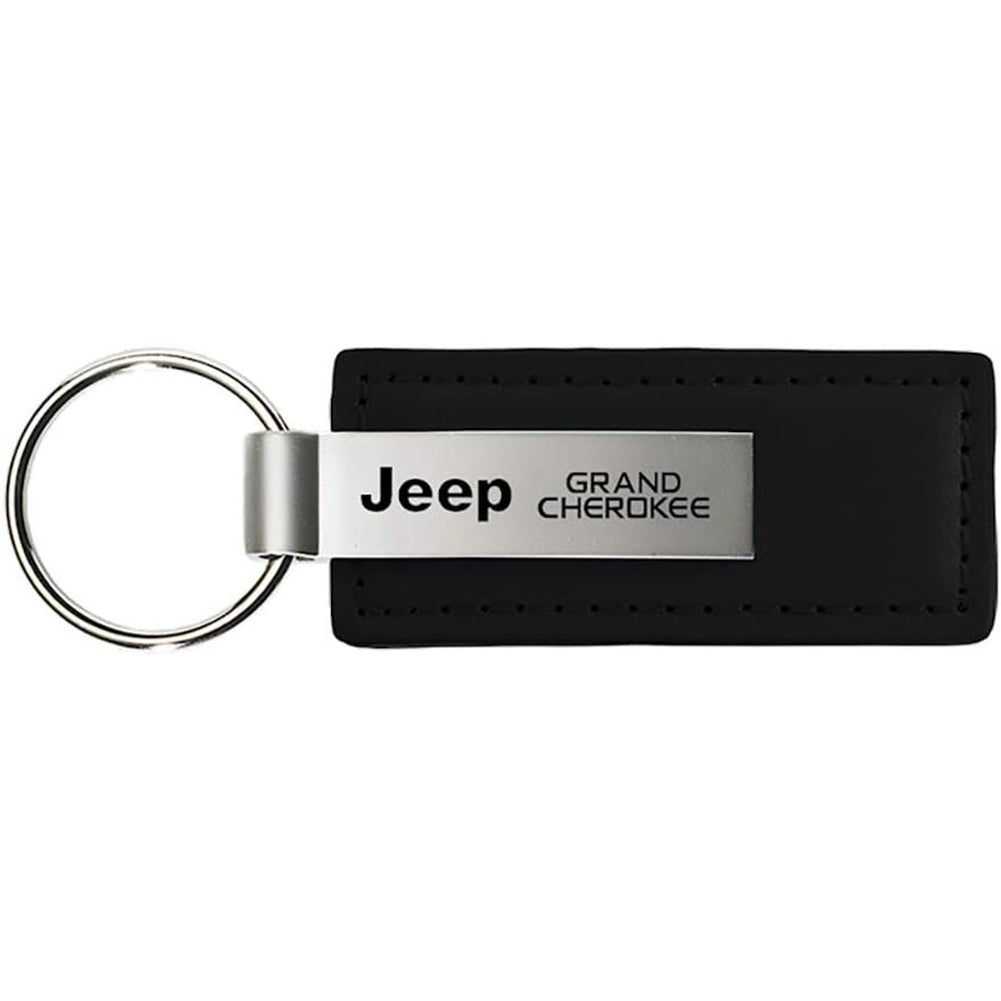 Jeep Grand Cherokee Leather Key Chain - Black-SR1 Performance