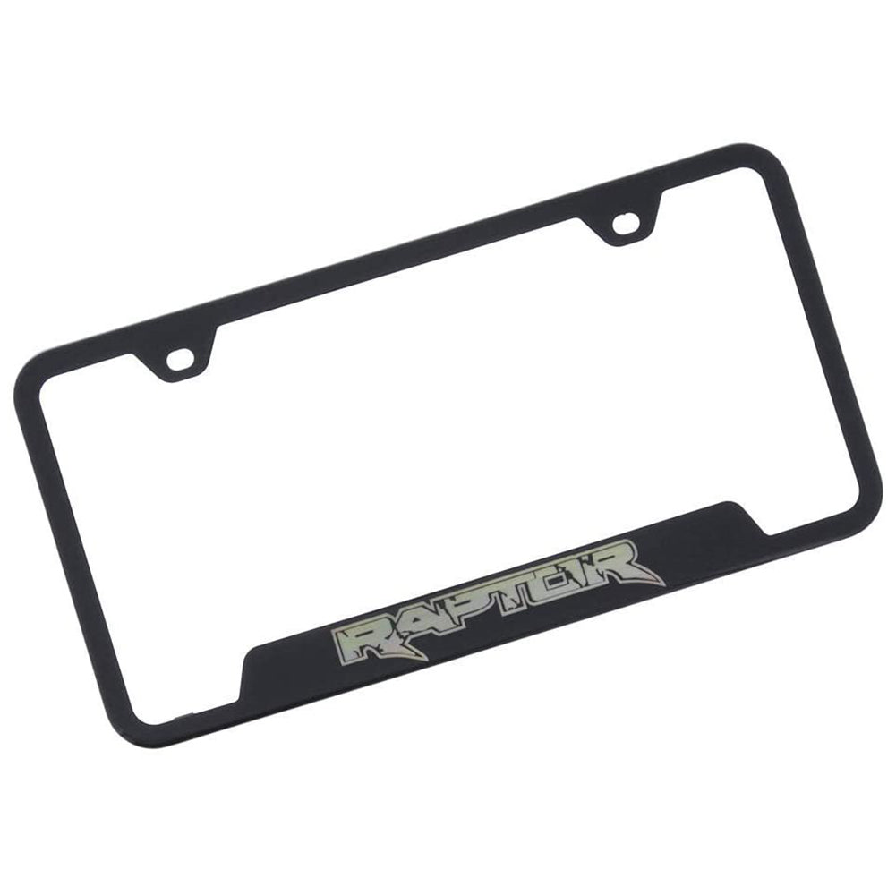 Ford Raptor Laser Etched License Plate Frame - Black-SR1 Performance