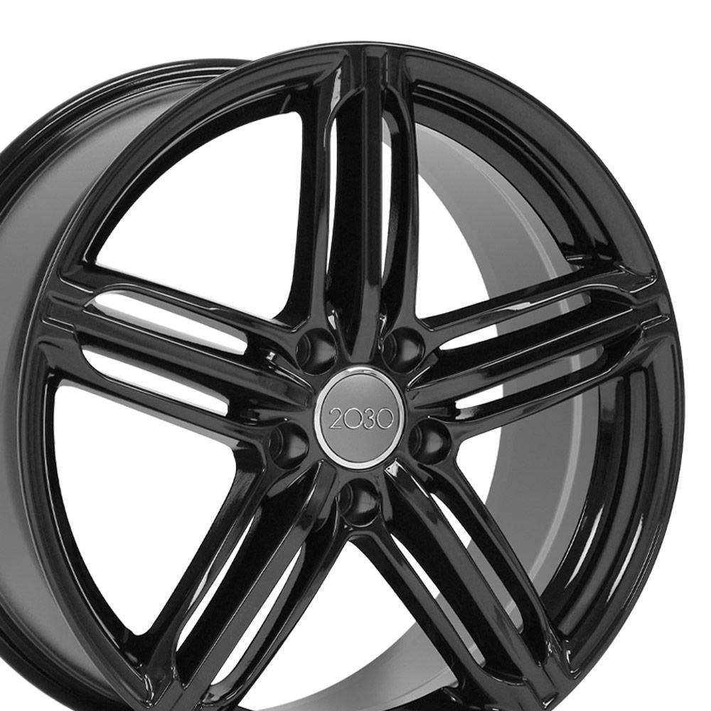 18" Replica AU12 fits Audi RS6 18x8 Black ET45-SR1 Performance