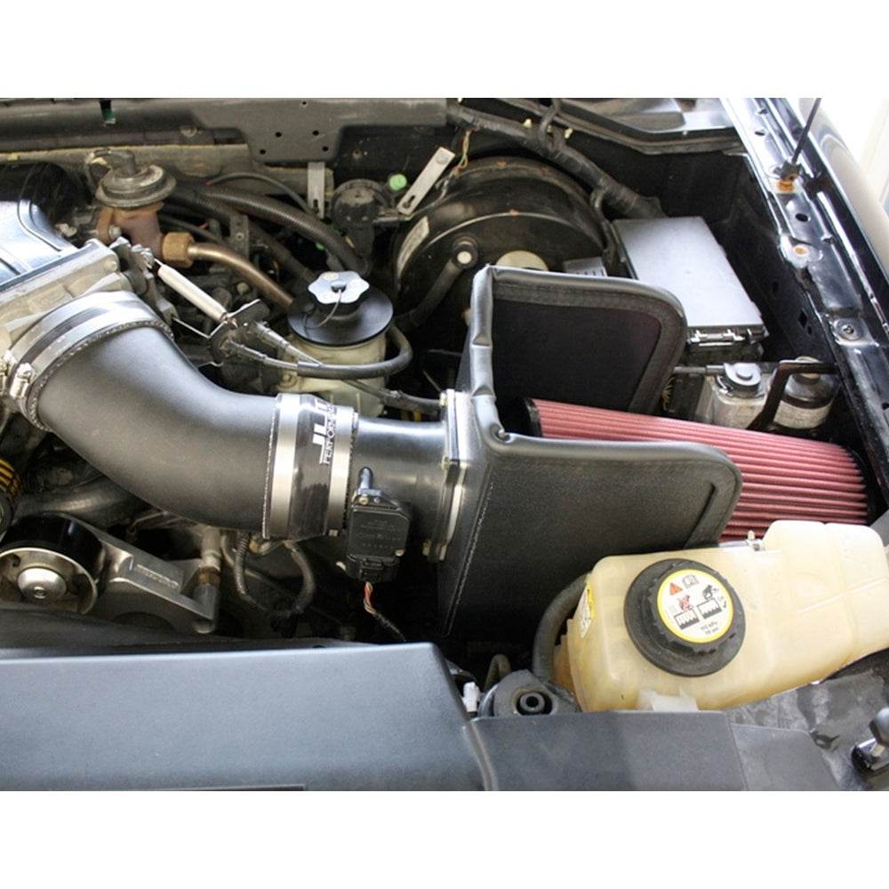 JLT BIG Air Intake for 1999-2004 F-150 Lightning & 2002-2003 F-150 Harley - S&B installed in the engine compartment of a vehicle