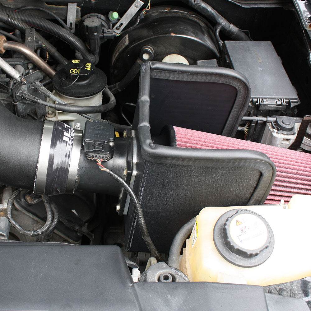 JLT BIG Air Intake for 1999-2004 F-150 Lightning & 2002-2003 F-150 Harley - S&B installed in the engine compartment of a vehicle