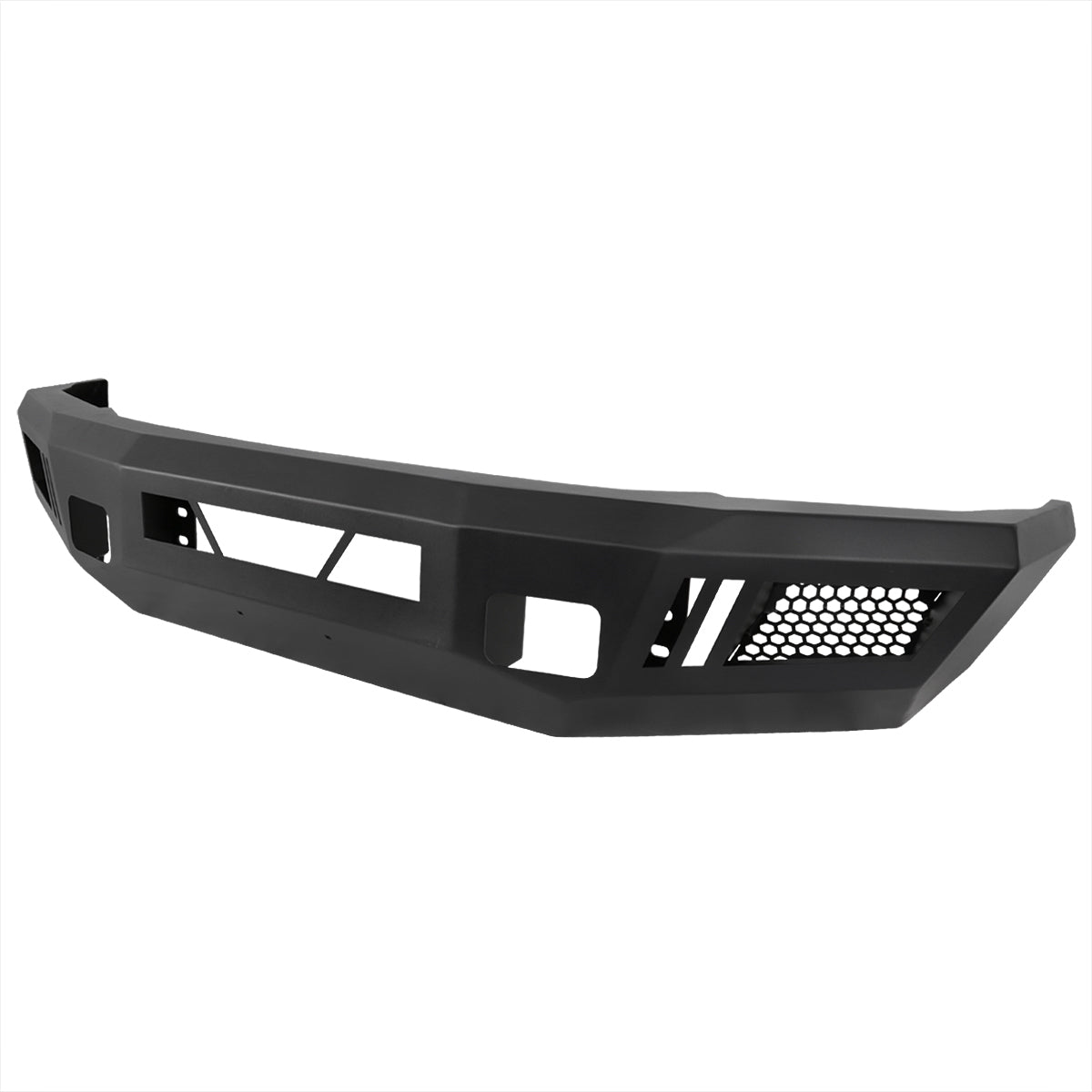 2017-2021 Ford F-250/F-350 Black Heavy Duty Steel Front Bumper w/ LED Light Ports