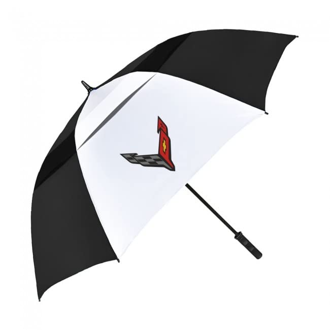 C8 Corvette 64" Golf Umbrella : Black/White-SR1 Performance