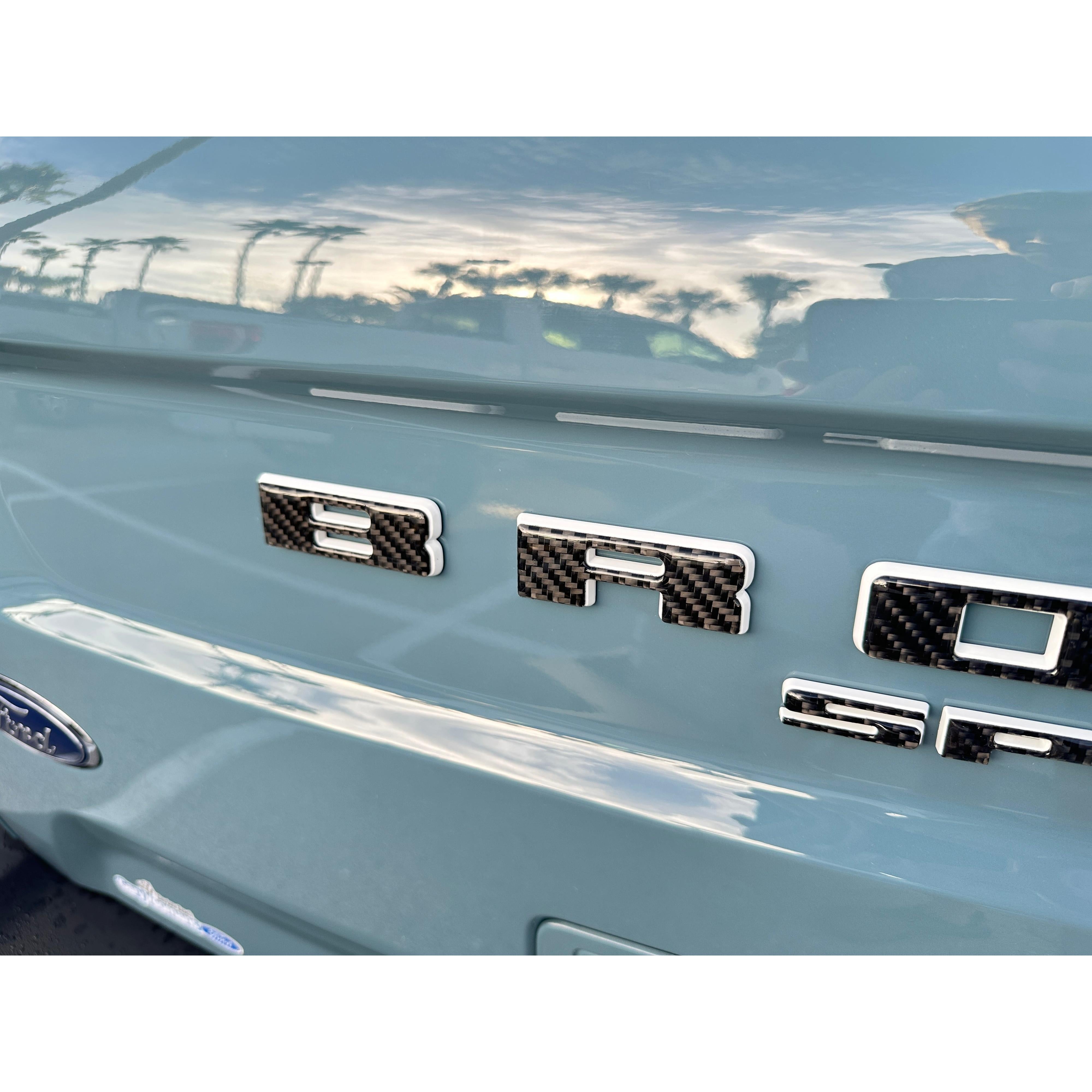 Rear Liftgate Letter Overlays Fits 2021-2026 Ford Bronco Sport