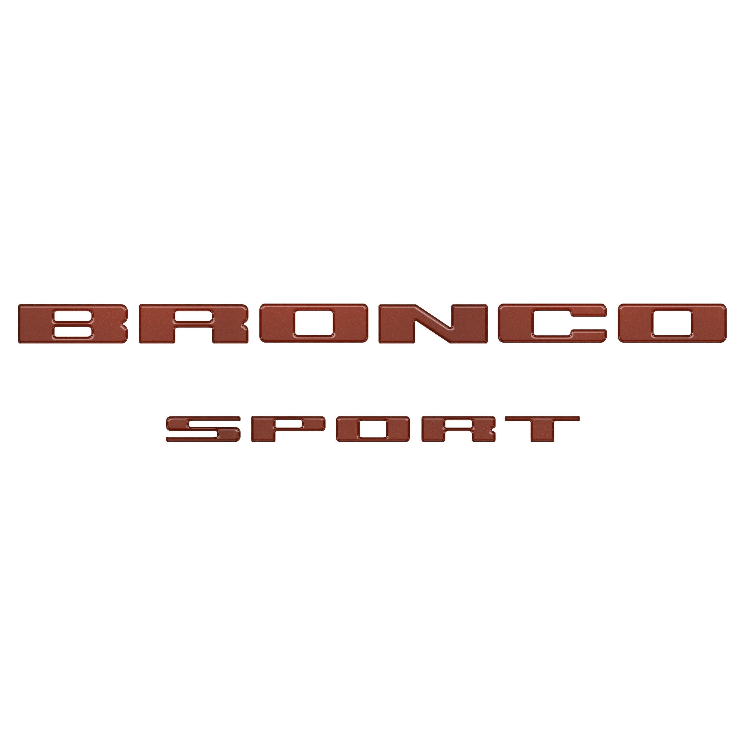 Rear Liftgate Letter Overlays Fits 2021-2026 Ford Bronco Sport