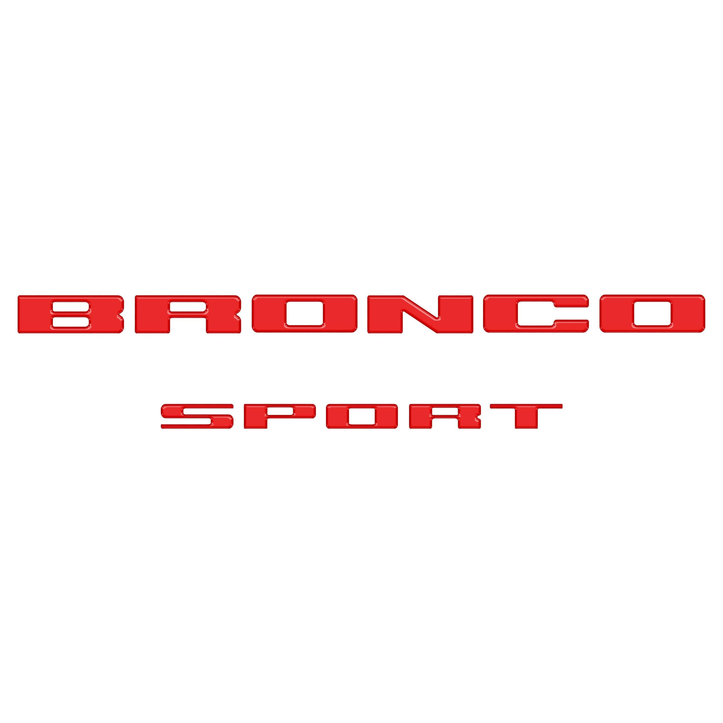 Rear Liftgate Letter Overlays Fits 2021-2026 Ford Bronco Sport