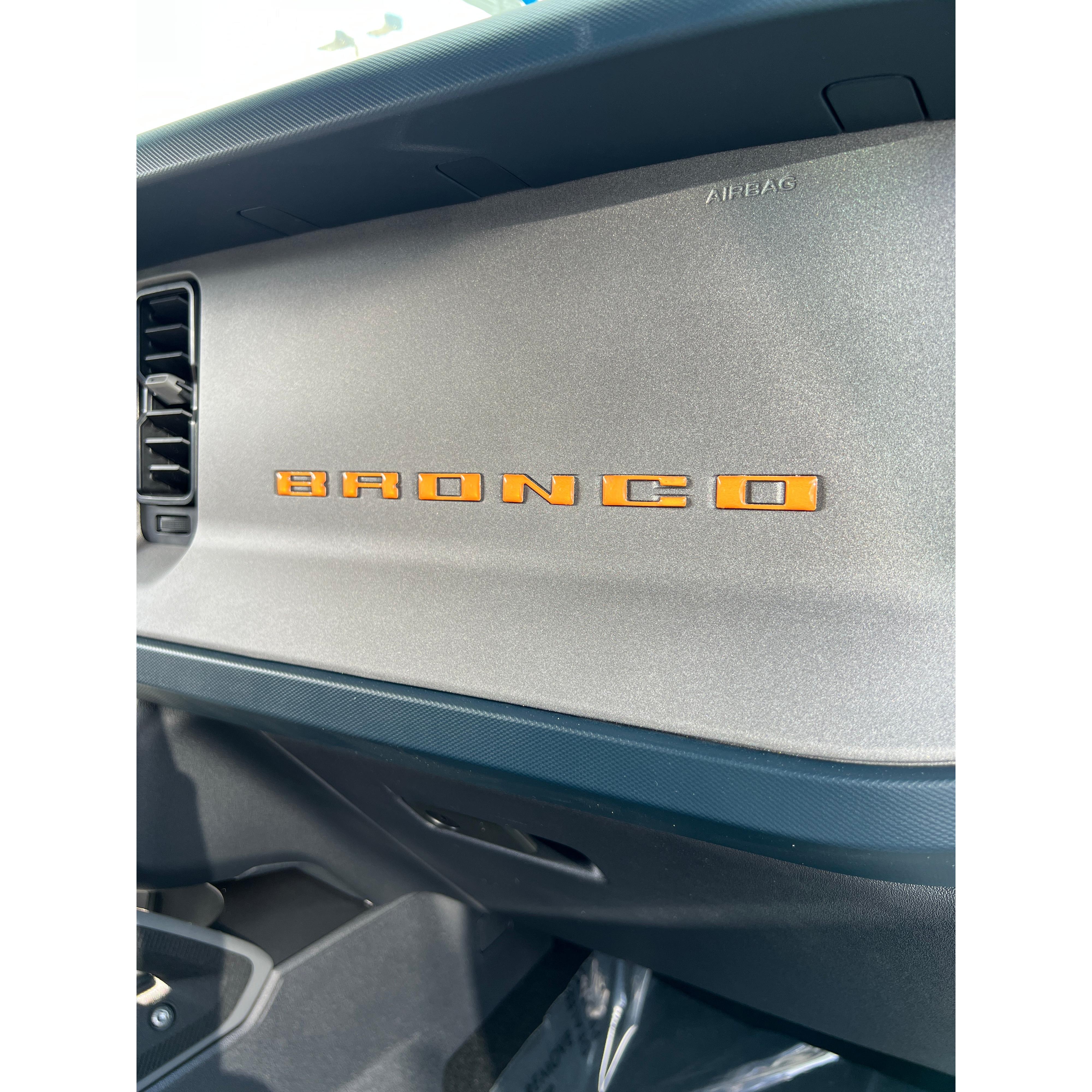 Glove Box Letters Inserts Fits 2021-2026 Ford Bronco