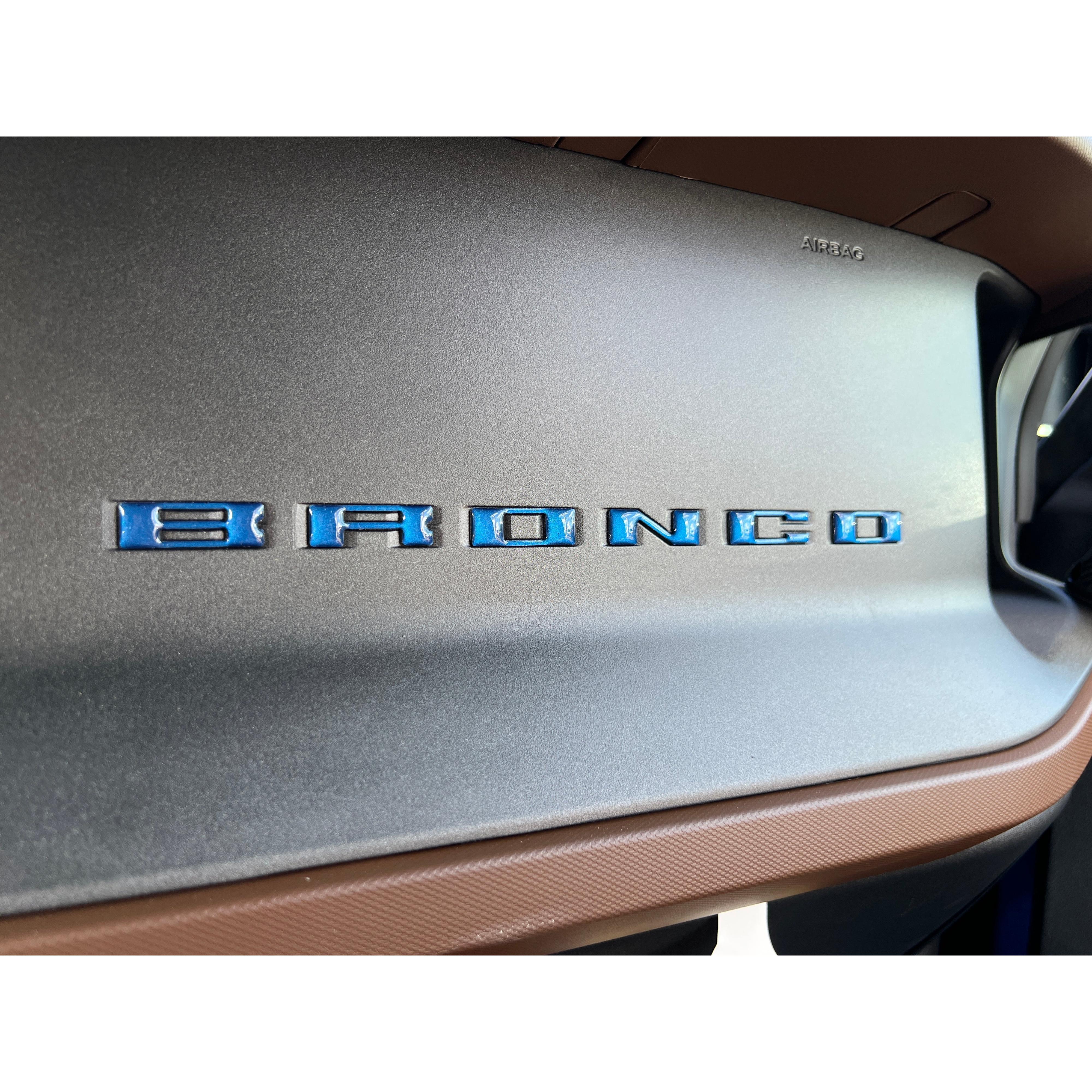 Glove Box Letters Inserts Fits 2021-2026 Ford Bronco